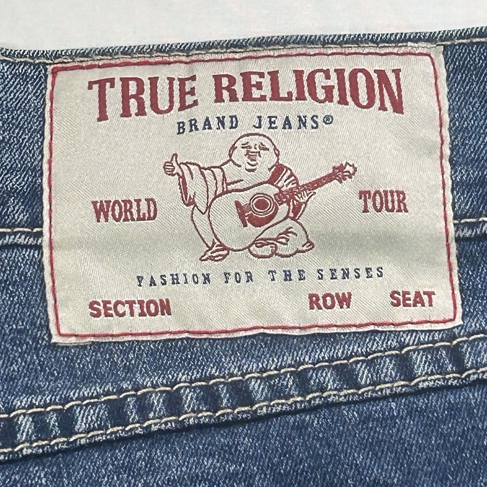 True Religion Geno Relaxed Slim Jeans‎ Mens 33 Flap Pocket Medium Wash Denim - Picture 9 of 9